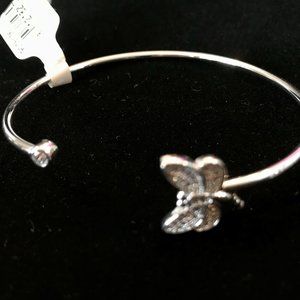 New Butterfly CZ delicate open Bangle